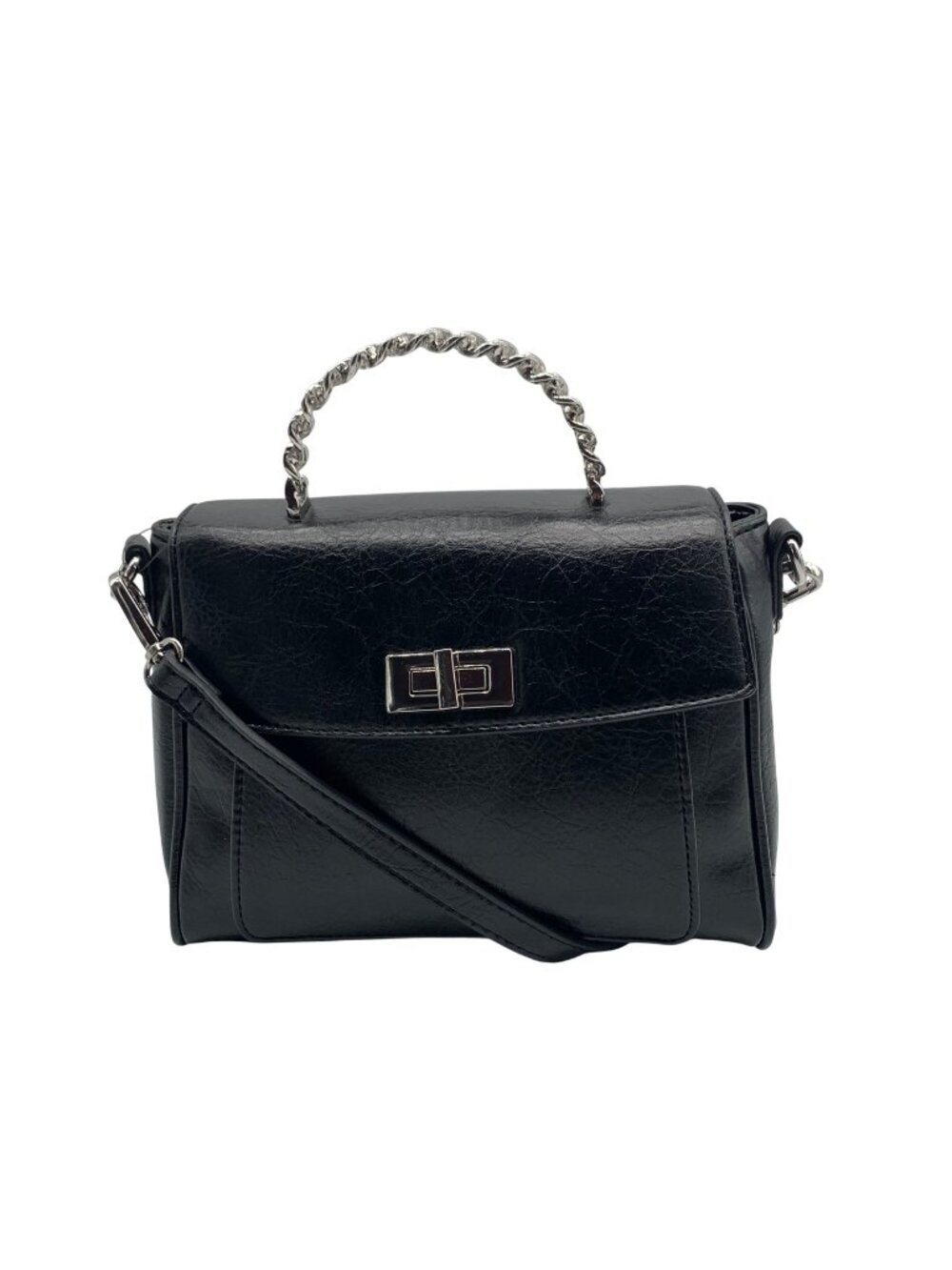 I.N.C. International Concepts Black Glaze Emilliee Mini Top Handle Handbag